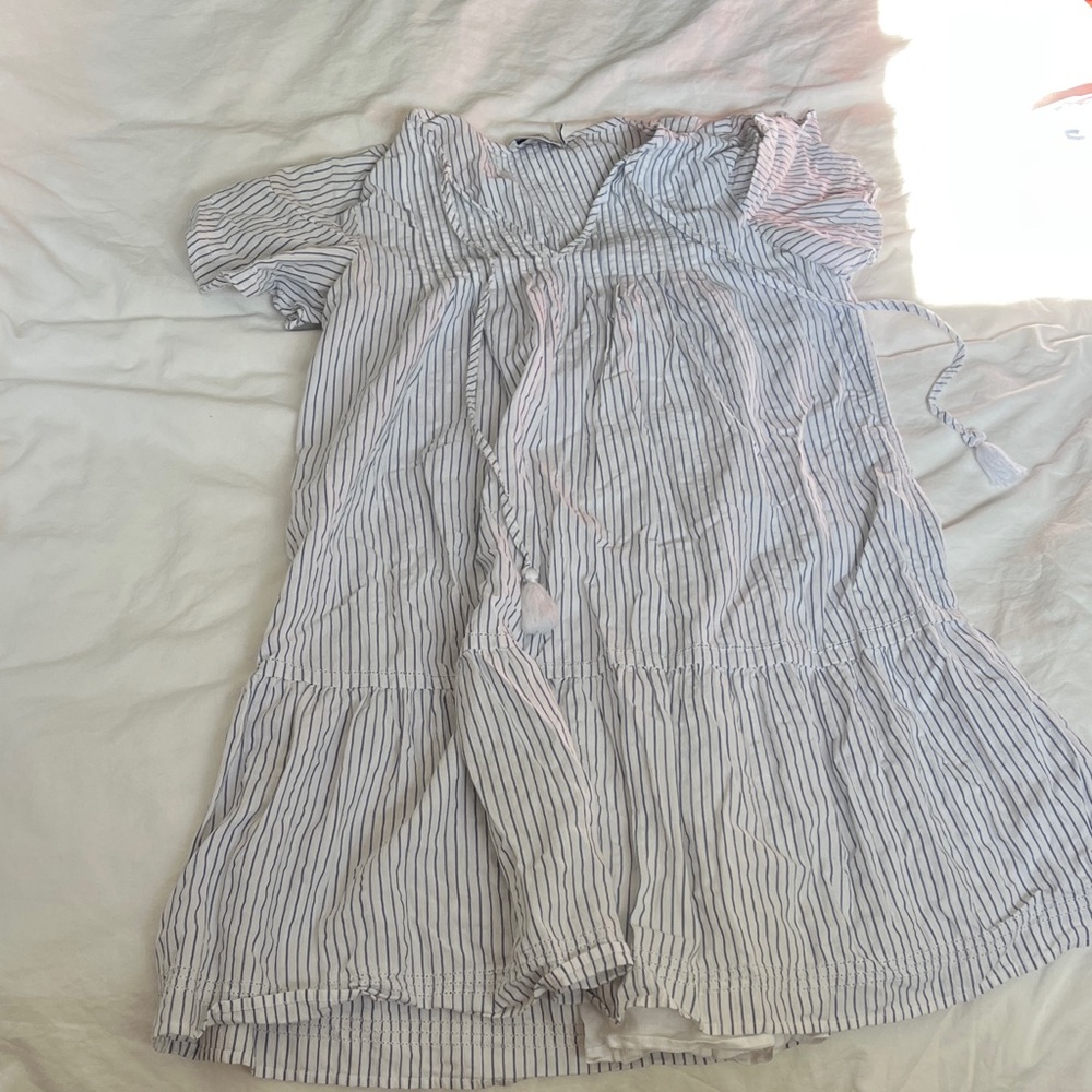 Vineyard Vines Off-Shoulder Striped Mini Dress